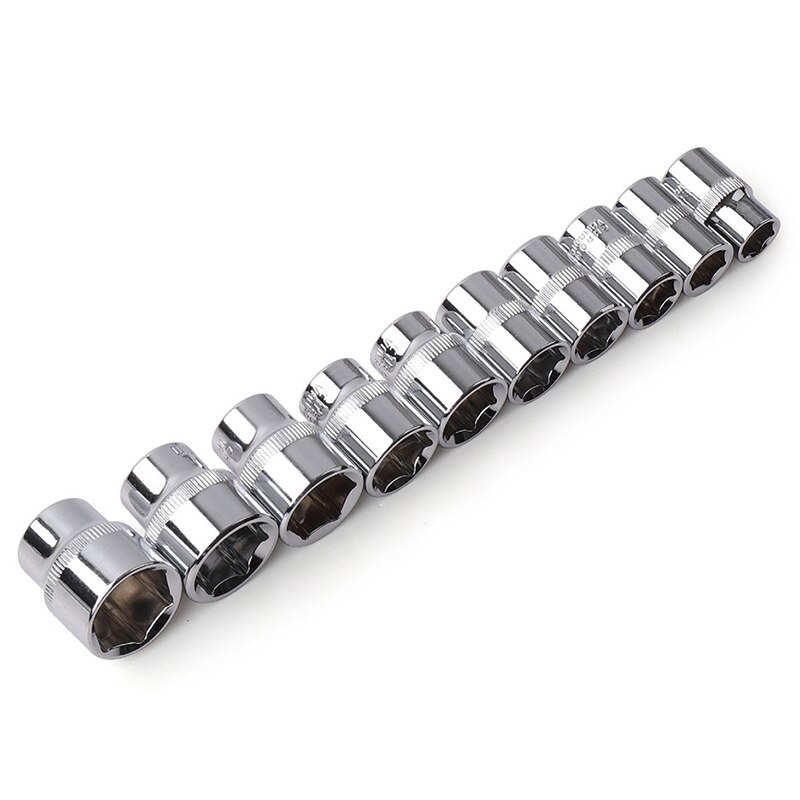 10pc 3/8 tuuman lyhyt pitkä hylsysarja crv 10-19mm hylsyadapteri momenttiräikkähylsyn jakoavaimen korjaustyökalulle