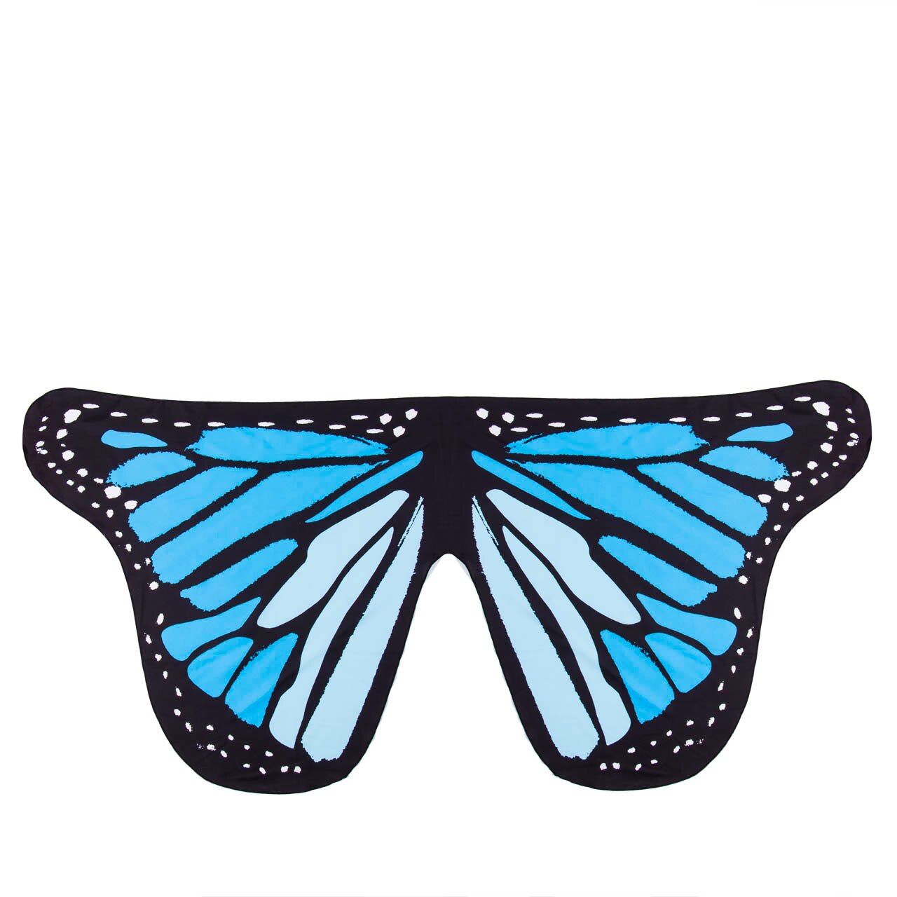 Pudcoco kid pige tørklæde skønhed sommerfugl vinger sjal tørklæder sommer strand poncho kostume tilbehør ponchoer og kapper: Blå