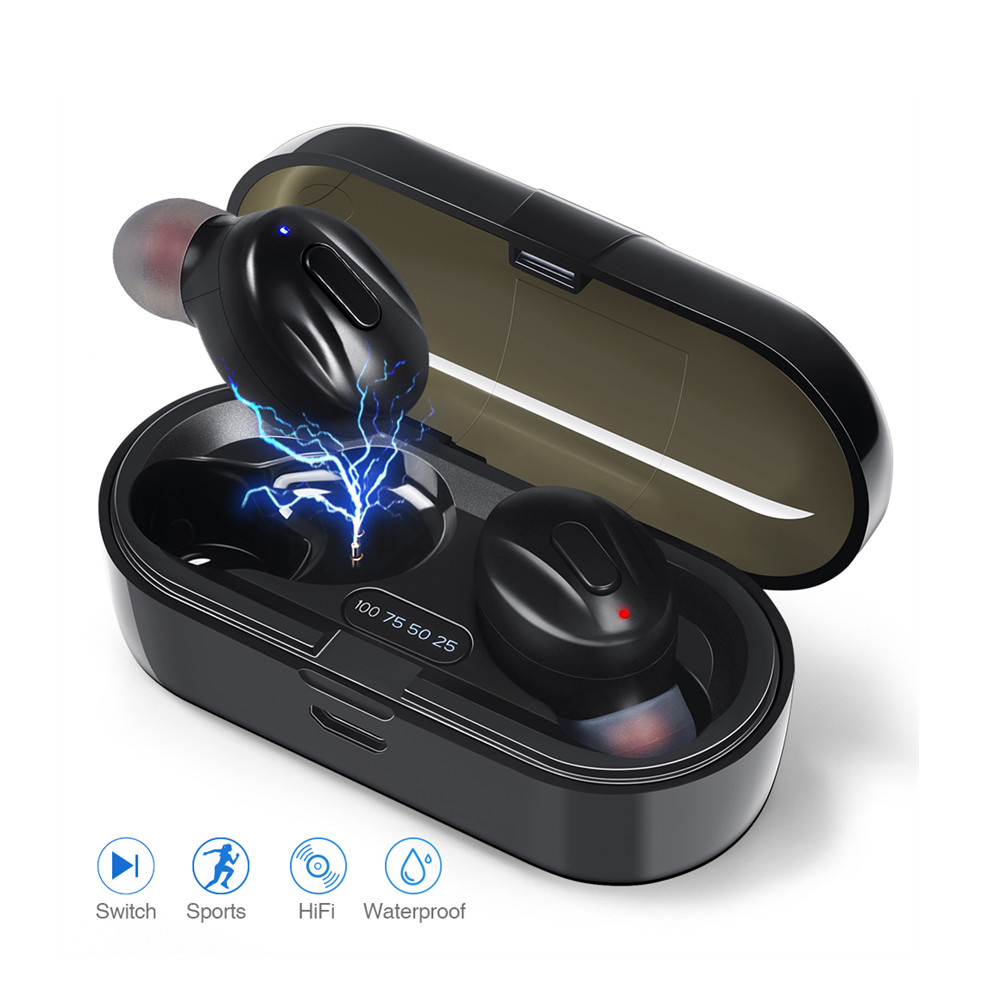 Tws Draadloze Hoofdtelefoon Bluetooh-Compatibel 5.0 Oortelefoon Waterdichte Mini Gaming Headsets Waterdichte Hifi Stereo Sport Oortelefoon
