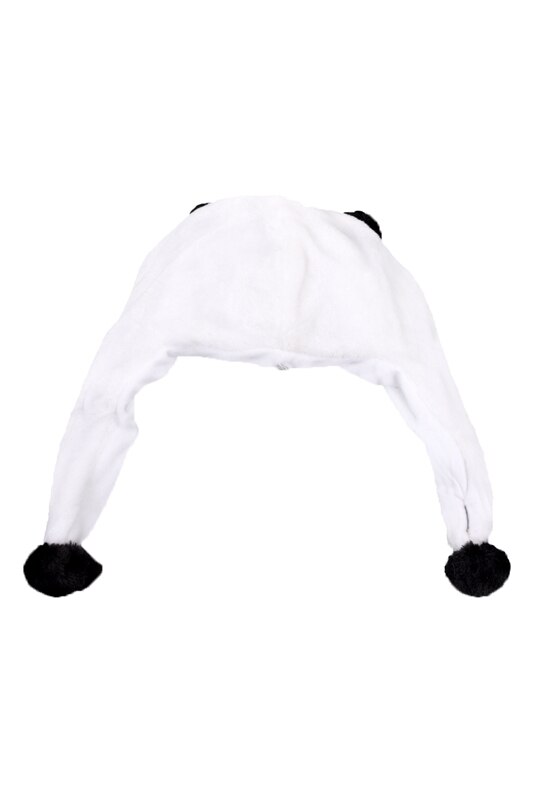 Dyrelue til barn med skjerf fuskepels vinterlue for barn kul - panda