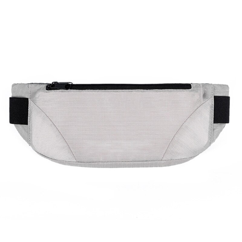 Kleurrijke Taille Tas Waterdicht Taille Bum Bag Running Jogging Belt Pouch Zip Fanny Pack Sport Runner Crossbody Tassen Mannen En vrouwen: WHITE