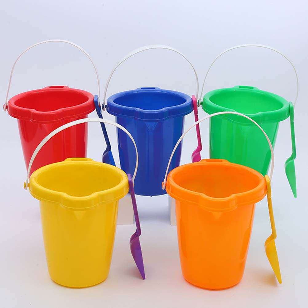 2Pcs Portable and Lovely Sand Buckets Small Sand Buckets for Kids Toddlers