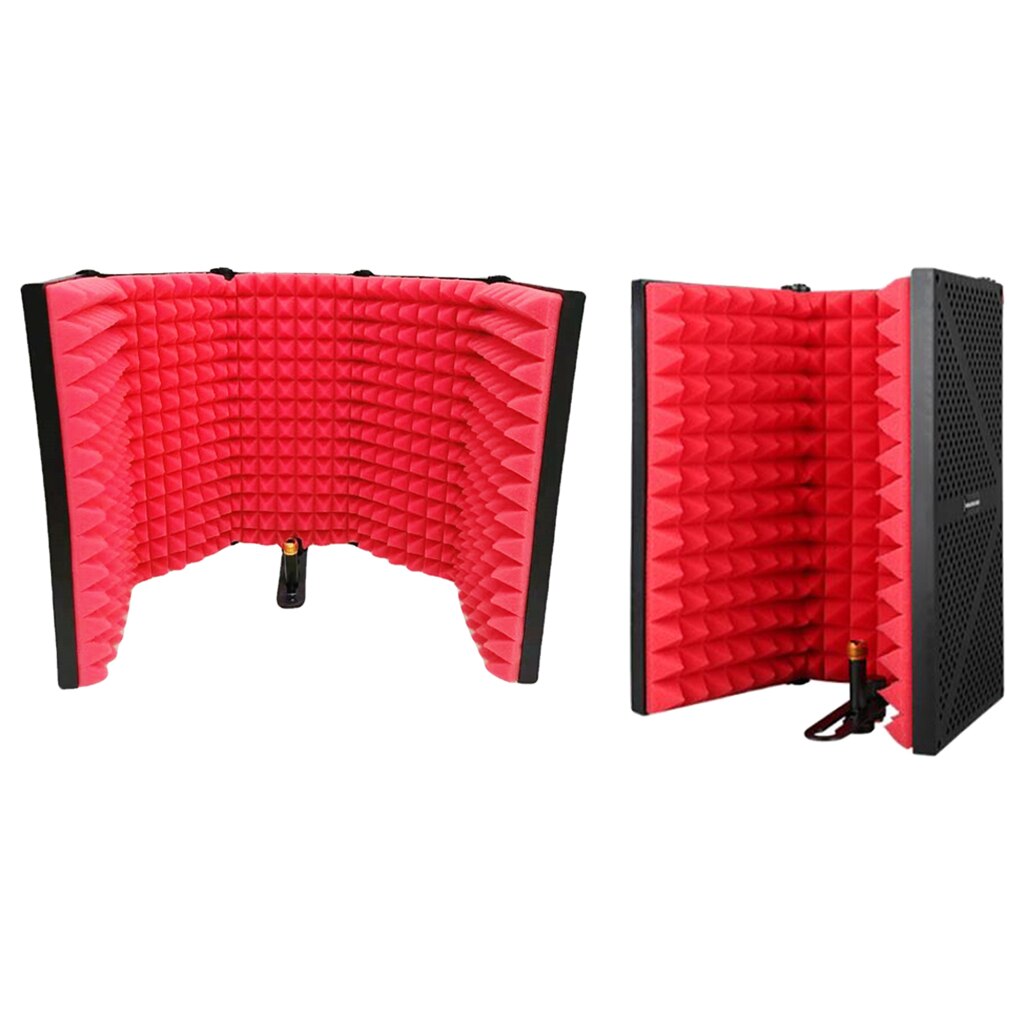 Foldable Studio Microphone Isolation Shield Recording Sound Absorber Foam Panel