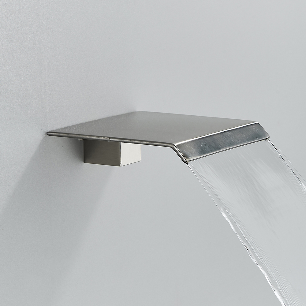 Senlesen – bec de robinet de lavabo mural, accessoires de robinet de douche en laiton, remplacement du bec de baignoire en cascade, Chrome/noir/or brossé