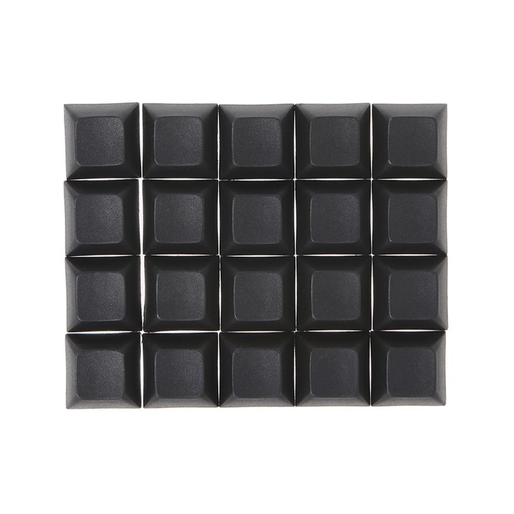20x PBT Keycaps DSA 1u Blank Printed Keycaps do Mechanicznej Klawiatury Gamingowej: Czarny