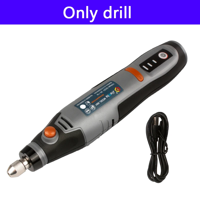 Wiertarko-grawerka akumulatorowa 35W mini Bezprzewodowa Wiertarka Polerka USB Akumulatorowa Narzędzie Obrotowe Dremel robić Biżuterii Metalu: Niebieski