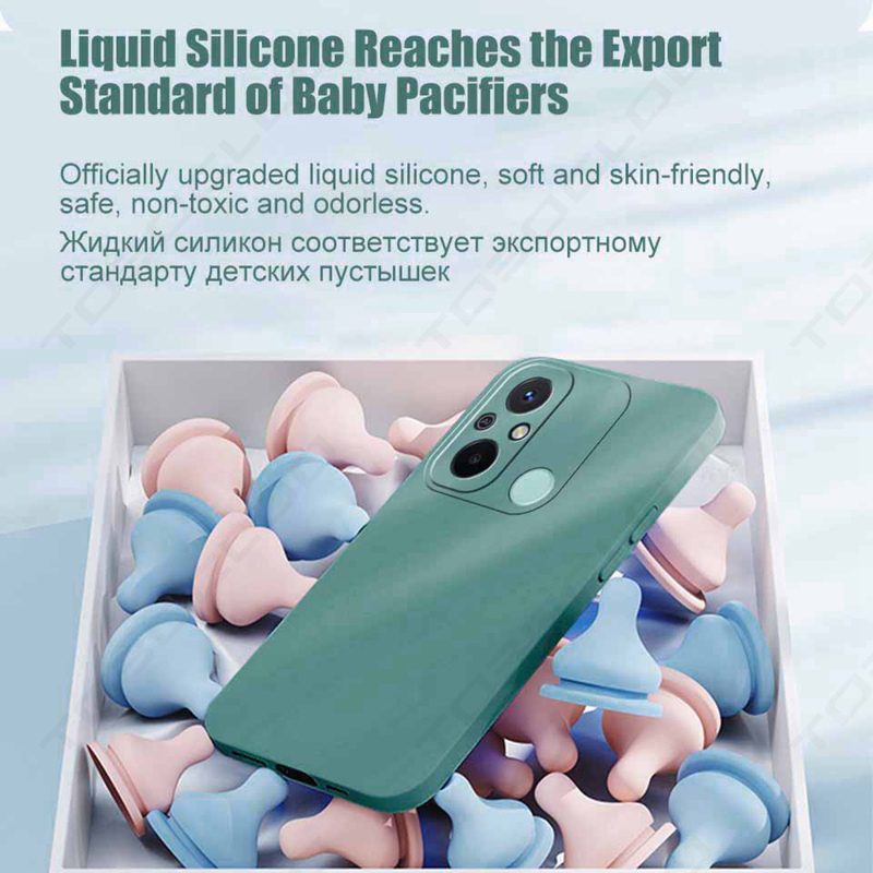 Luxe originele zachte hoes van vloeibaar siliconen voor xiaomi redmi 12c , redmi 12c red  mi 12c global version 12 c hoesje