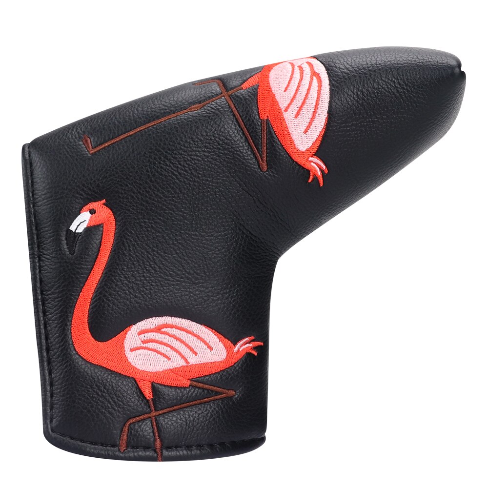 Golf putter hoveddæksel flamingo ping klingebetræk med magnetisk lukning