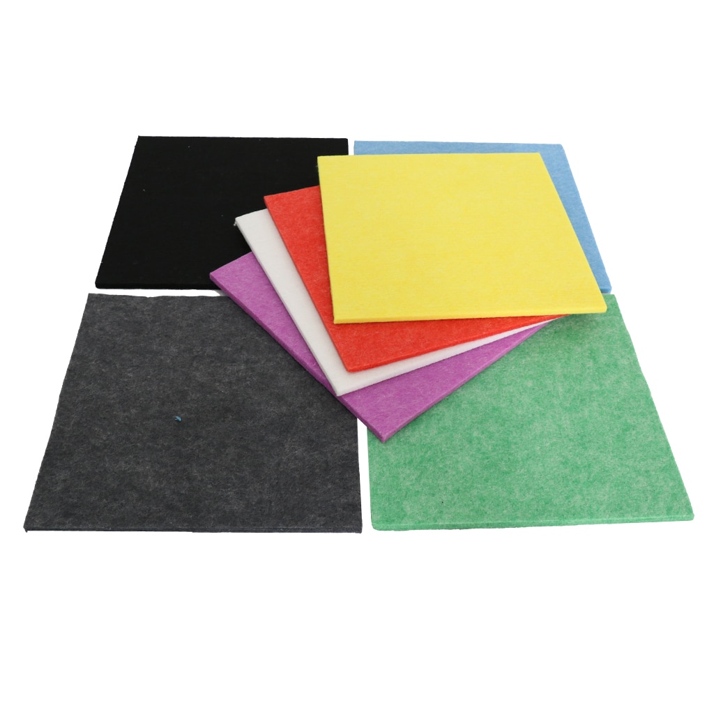 6 Pcs Geluidsisolatie Akoestische Schuim Panel Polyester Vezel Voor Studio Ktv Geluid Isolatie