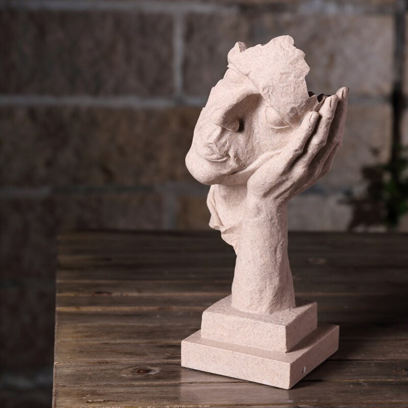 Moderne statuer abstrakte ansigter kunst stuer antikke boliginventar og dekorationer i nordeuropa: 6