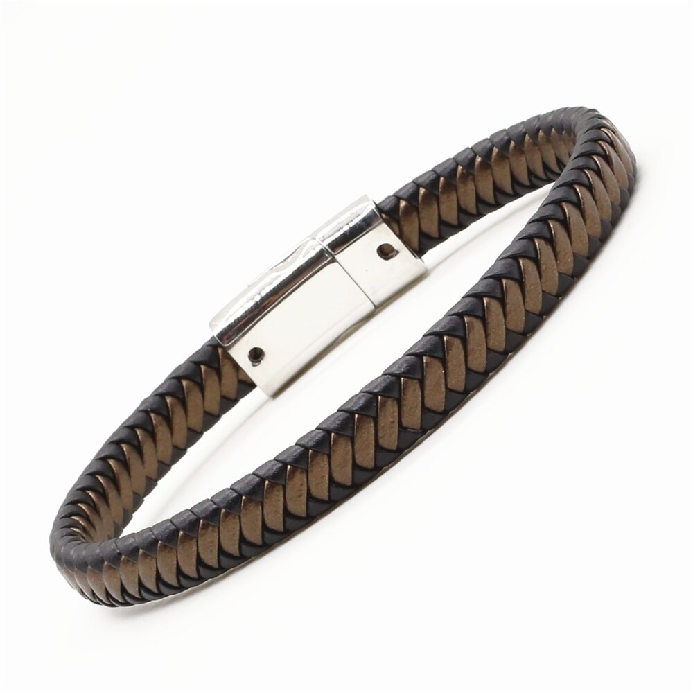 Trendikäs käsintehty kudos punos vintage naaras femme homme mies magneetti mansetti pu nahka naisten rannekoru koruja asusteita