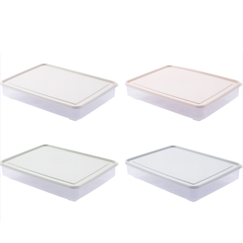Caja organizadora de huevos con 24 rejillas, caja para el frigorífico, cajón de plástico para el hogar: Default Title