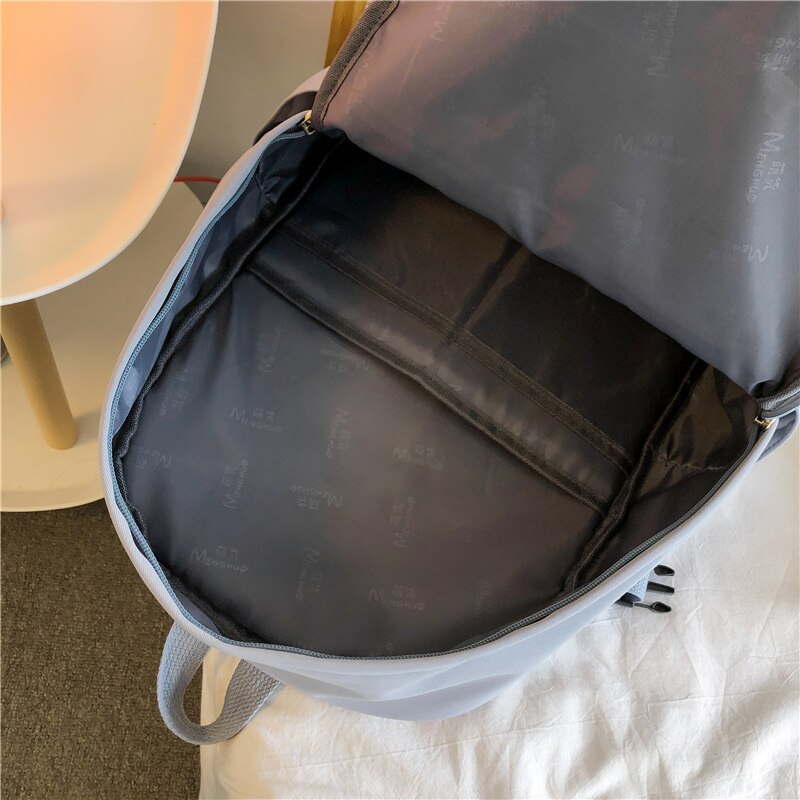 DIEHE Multifunction Nylon Women Backpack Female Transparent Pocket Small Travel Bag Girl Schoolbag Book Bag Kawaii Backpack