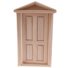 1pc DIY Wooden Window Door Doll house Accessories Pretend Play Toy for kids 1:12 Doll House door Furniture Simulation Miniatures