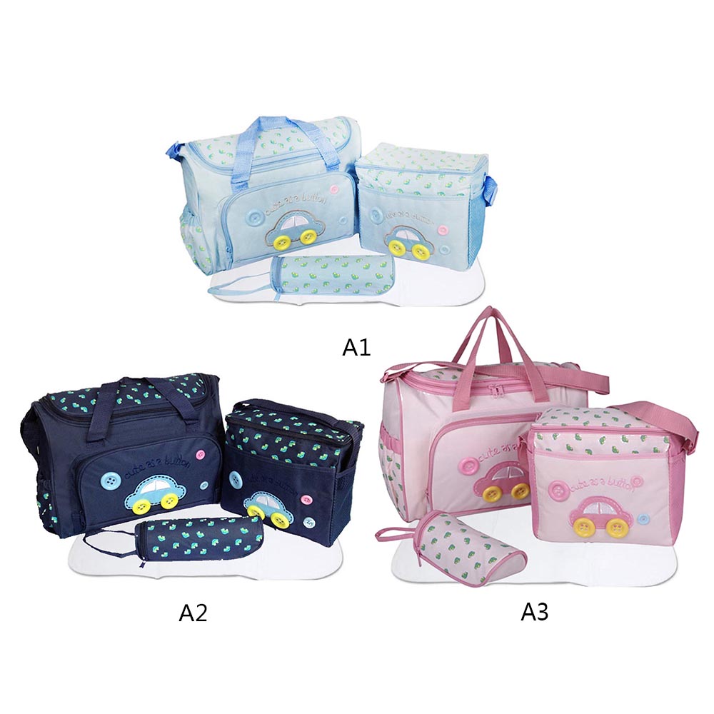 4 Pcs Moeder Print Bag Baby Luiertassen Sets Multifunctionele Baby Verpleging Luiertas Voor Mama Organizer