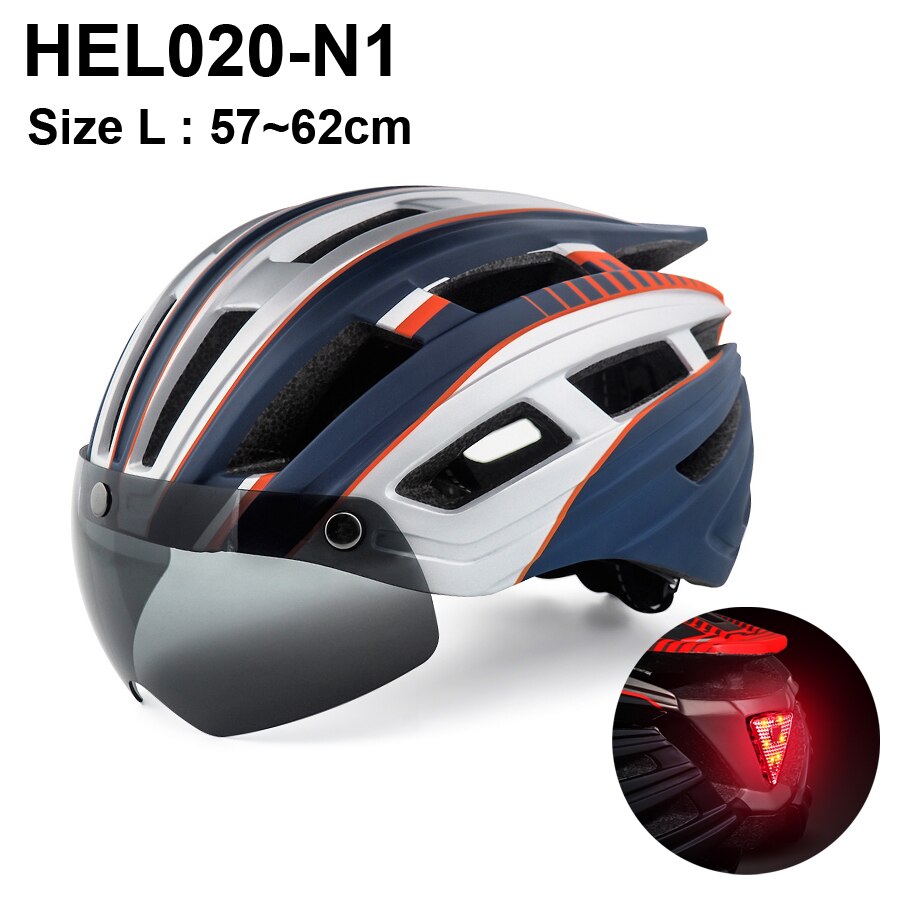 Electric Scooter Helmet With LED Rear Light Adult Cycling Helmet For MTB Road Bike Bicycle Ski Downhill Skateboard Night Riding: HEL020 N1