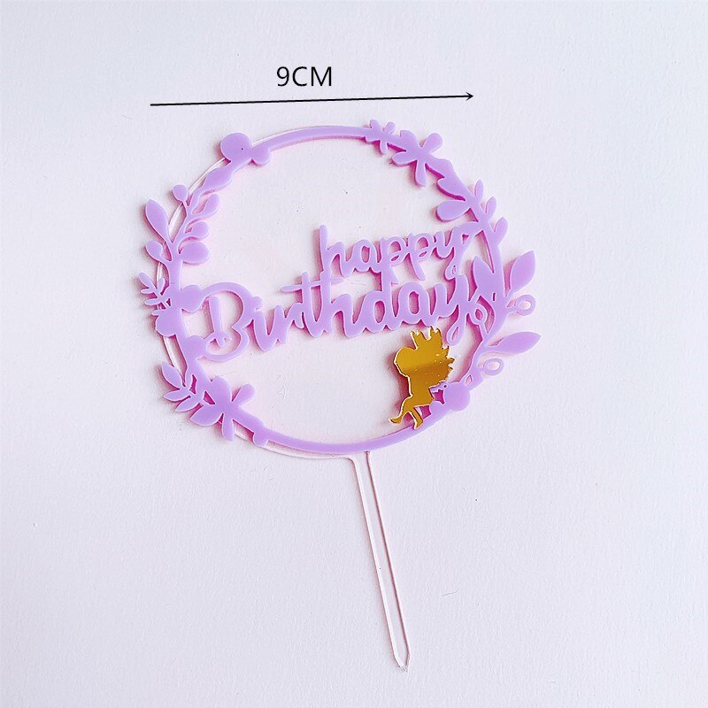 Flower Happy Birthday Cake Topper Garland Letter Cupcake Cake Top Flags for Kids Birthday Party Cake Toppers Baby Shower Supplie: 13 cake topper