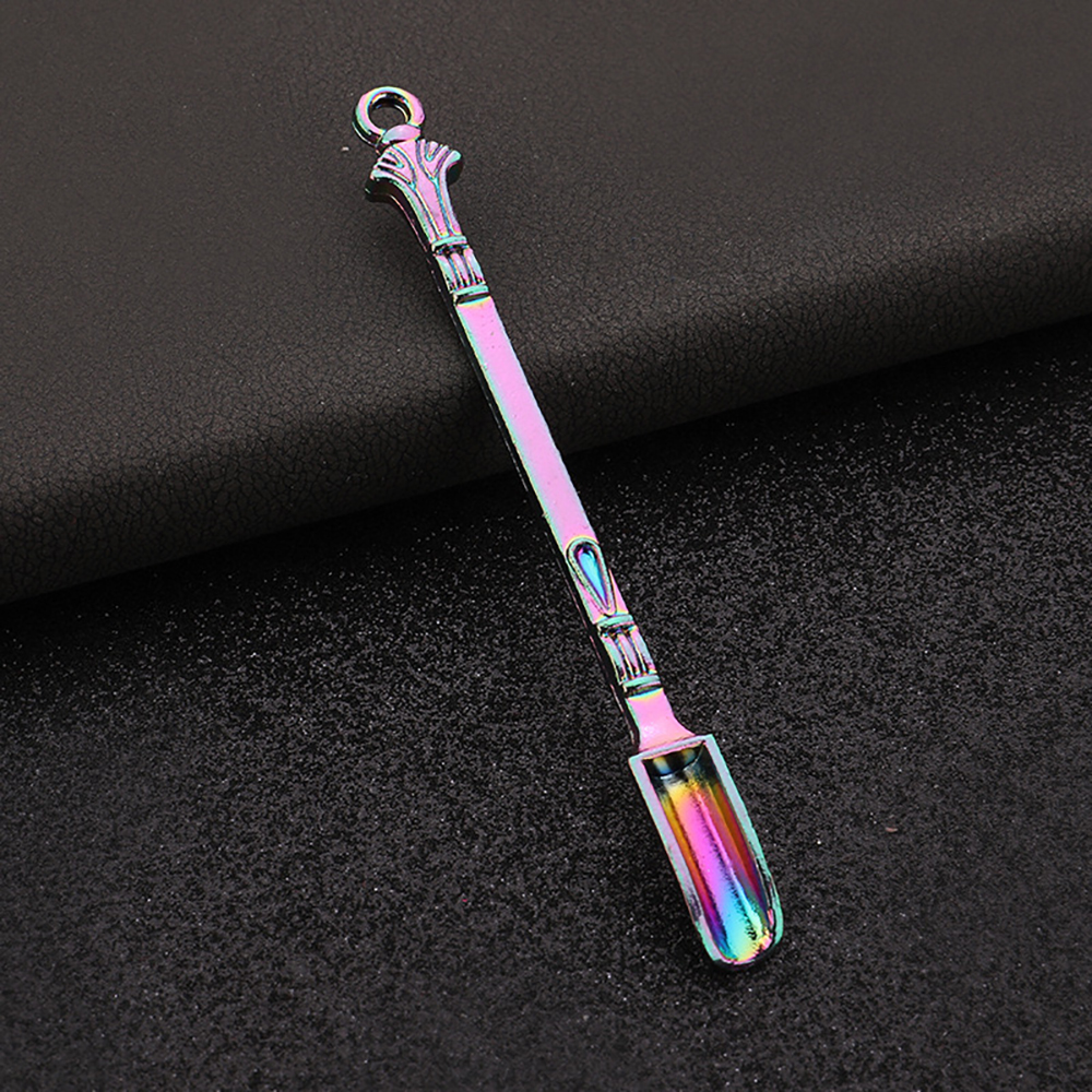 Mini cuchara de Metal, pala para té en polvo, postre, sal, cucharadita, herramientas, utensilio de cocina, agitar té o café para platos de miel, 10 Uds.: Rosa