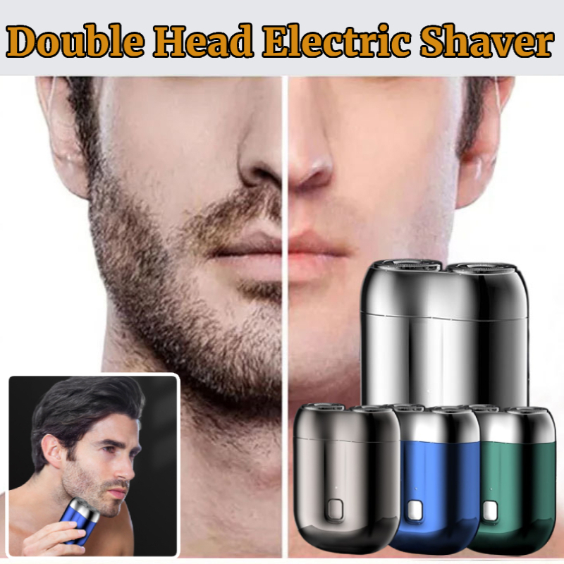 Small 2 Head Razor Mini Double Head Electric Shave Rechargeable Wirel... – Vicedeal