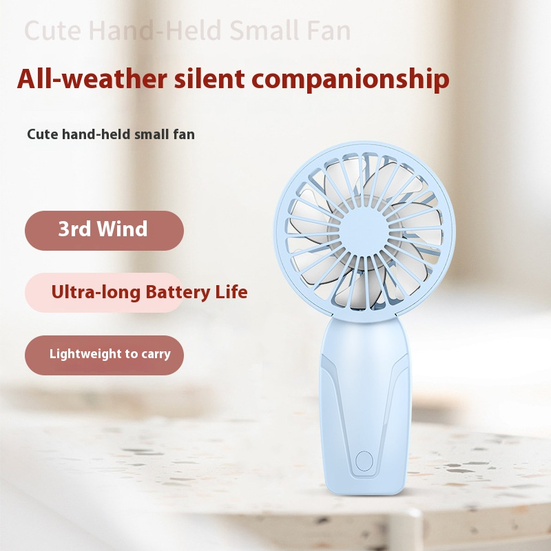 Portable Handheld Small Fan ABS Lightweight Cute Appearance USB Rechargeable Mini Fan For On Go Cooling Portable Mini Pocket Fan