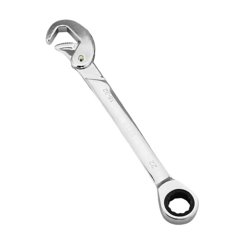 Multi-function Hook Head Fast Ratchet Wrench Plum Blossom Universal Wrench Hardware Tool Tube Combination Wrench: WH22