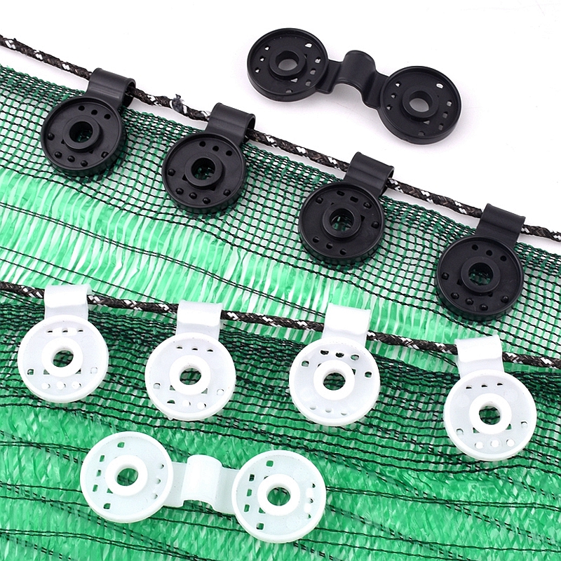 1~100Pcs White Sun Shade Net Clip Sunshade Net Fixing Clip Greenhouse Shade Cloth Fix Clamp Plastic Grommet Fence Netting Hook