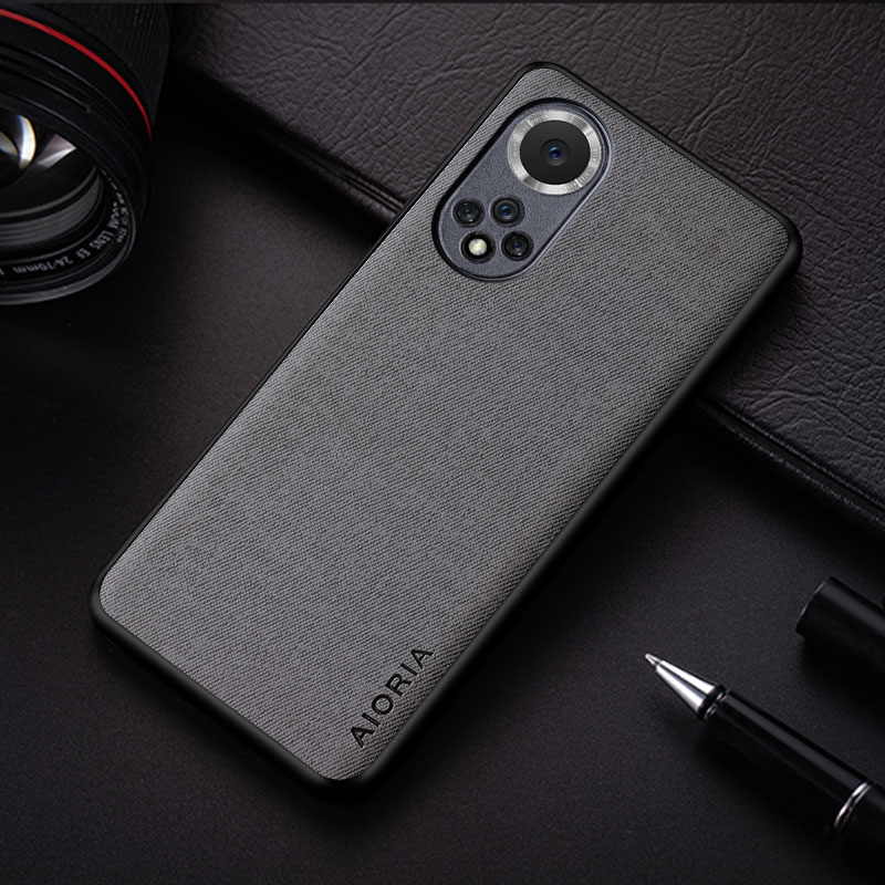 Hülle für honor 50 Profi 50 se , schlicht, leicht, schützend, einfarbig, textil-leder-hülle: Ehre 50 Profi / Hellgrau