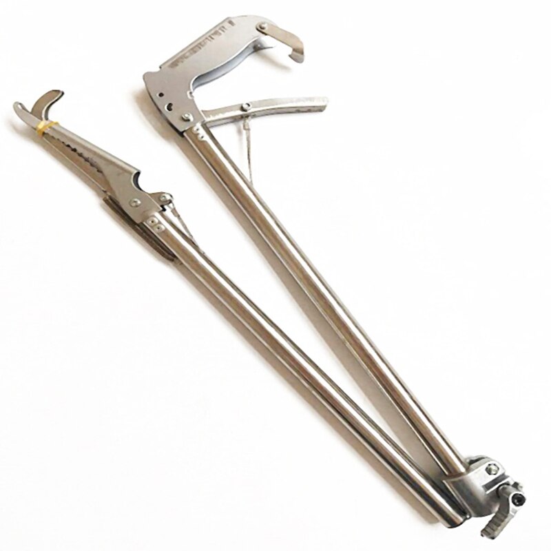 Snake Clamp Catcher Reptile Grabber Pick Up Handling Tongs Stainless Steel Tool for Snake Feeding Hunting Catching Wide Jaw & Se