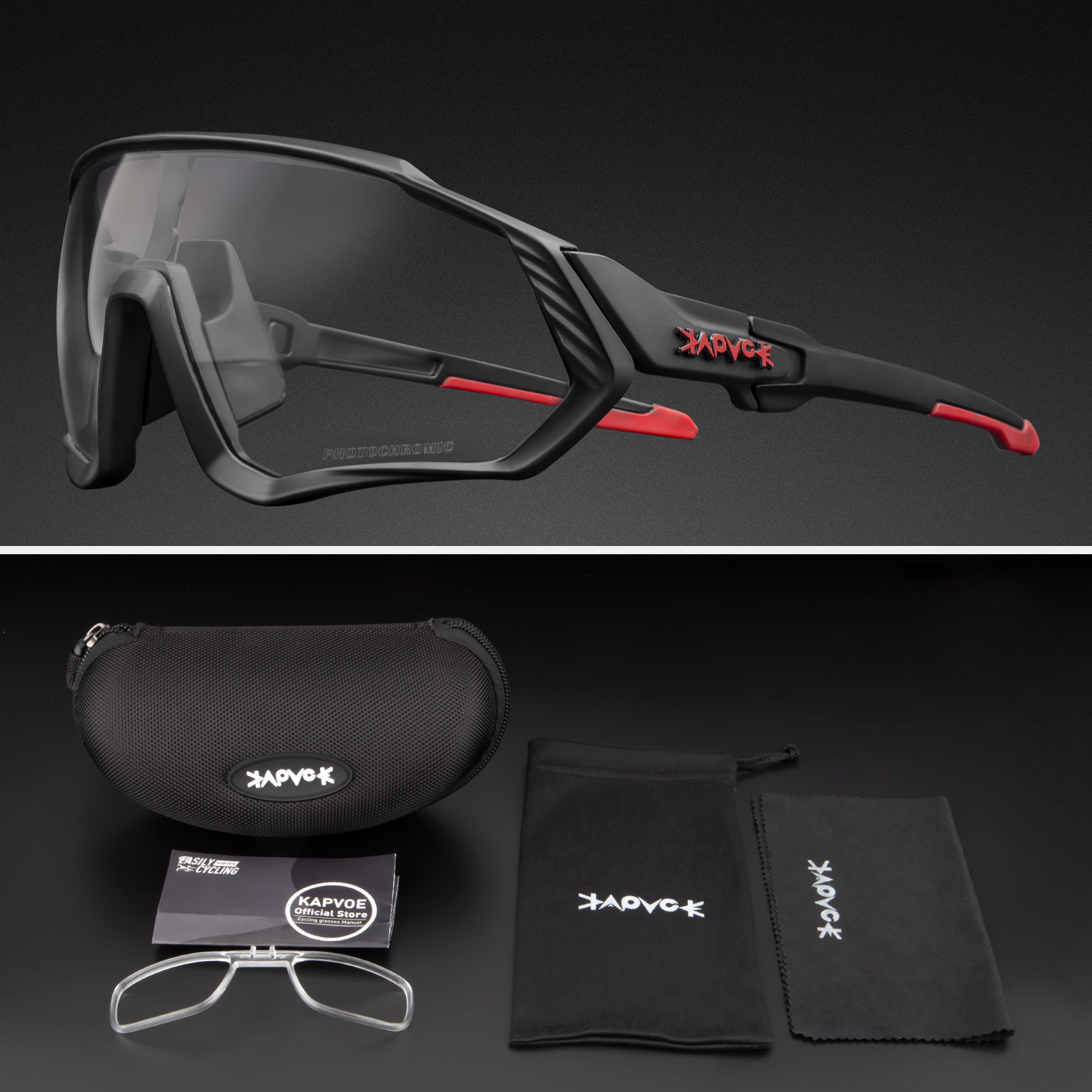 Kapvoe photochromique sport cyclisme lunettes pour hommes femmes vtt montagne route lunettes de vélo cyclisme lunettes de soleil Oculos Ciclismo: green