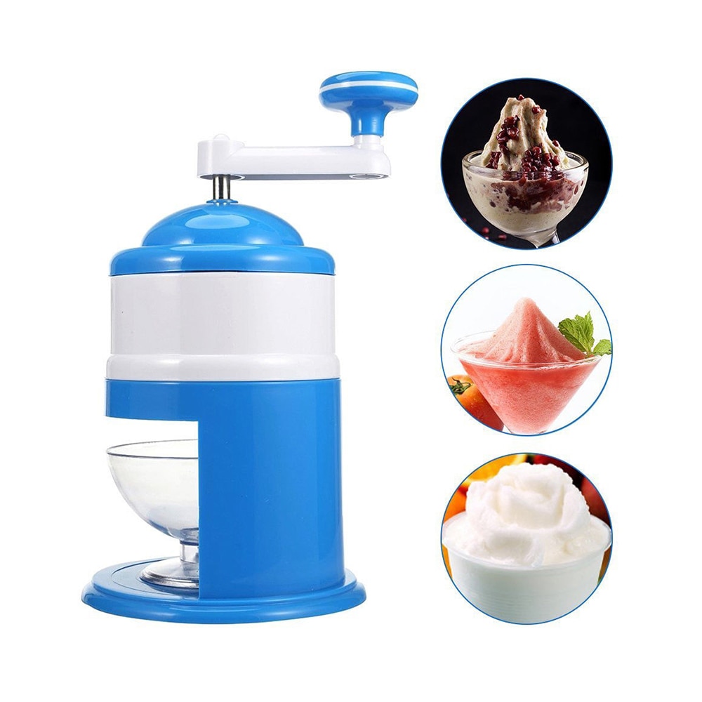 Stainless Steel Household Handhold Manual Ice Crusher Hand Shaved Ice Machine For Shaved Ice Snow Cones Slushies