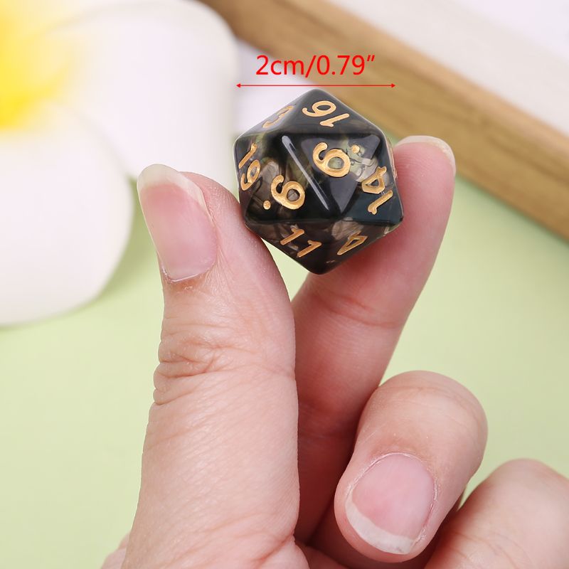 7 teile/satz Neue Spiel Würfel transparent Würfel Multi-seite Schreibtisch Spiele Party Spielen polyedrisch Schwarz/Rosa