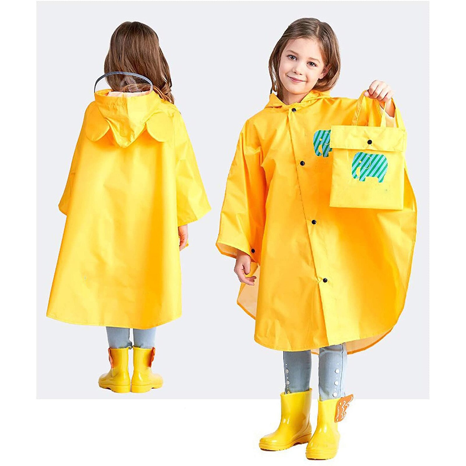 Chubasquero impermeable para niños y niñas, chaqueta impermeable con de dibujos animados en 3D para exteriores