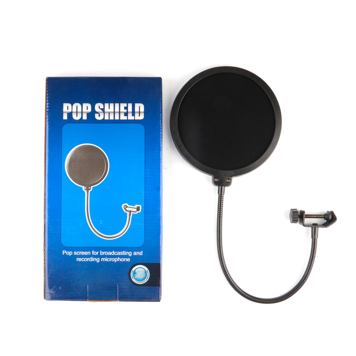 Dubbele Laag Voorruit Studio Microfoon Flexibele Wind Screen Mask Mic Pop Filter Bilaag Shield for a Spreken Opname