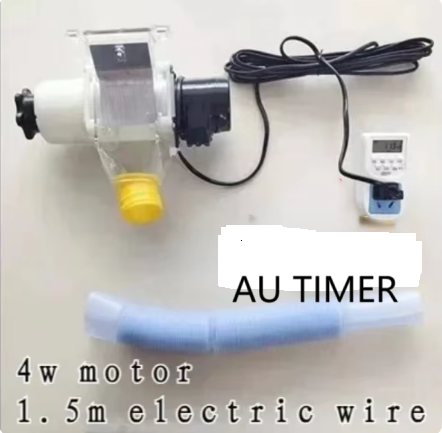 Automatic Chicken Feeder Pigeon Chicken Duck Carrier Pigeon Trough Intellegent Timing Automatic Chicken Feeder Pigeon Supplies: XS（old） / GRAY