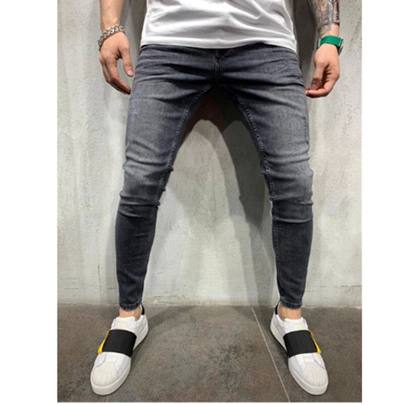 Jean Slim noir classique pour hommes, pantalon en Denim de bonne , de styliste, à la