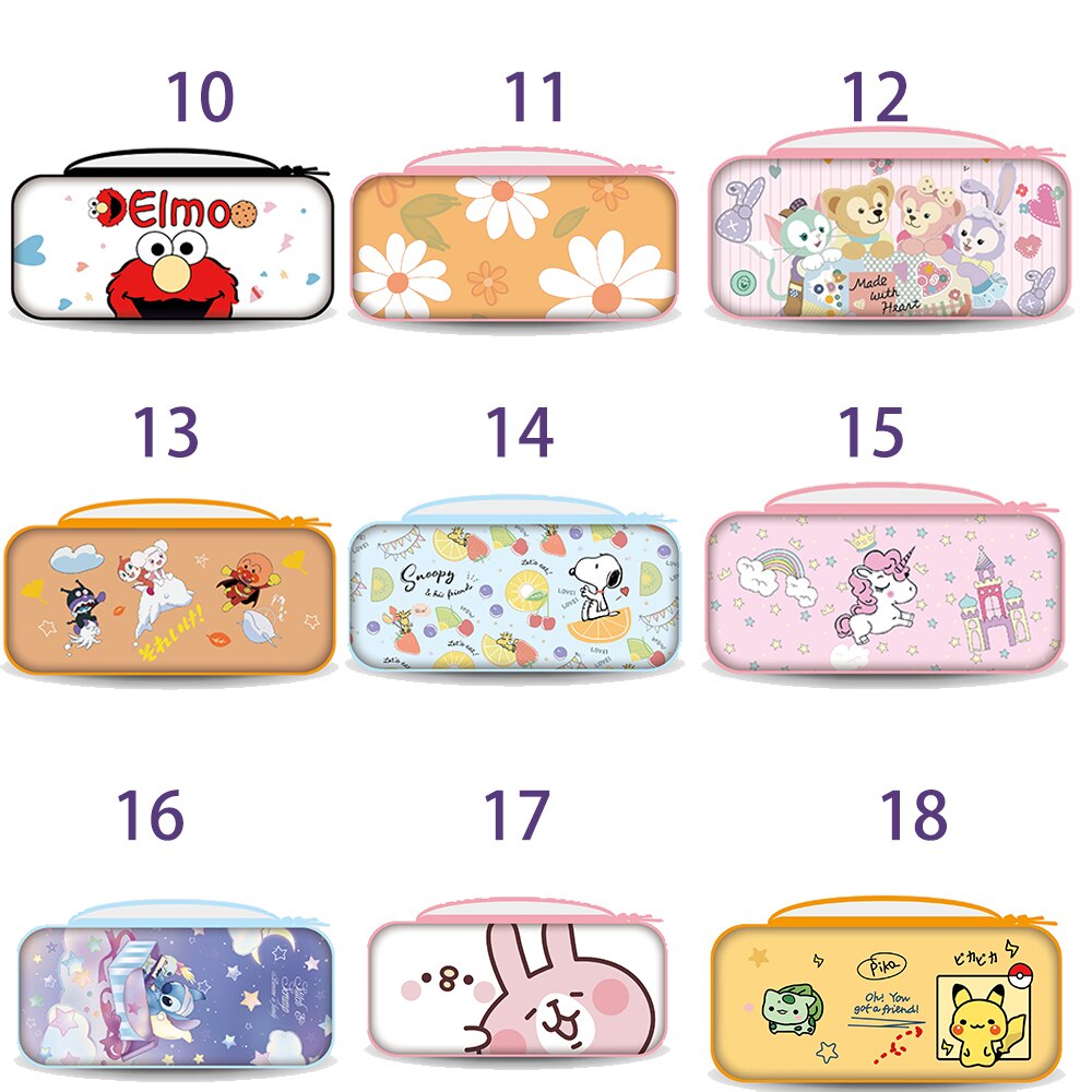 Newest Carrying Case Cute Cartoon Anime Hand Storage Bag Box Shell for Nintendo Switch Console Accessories