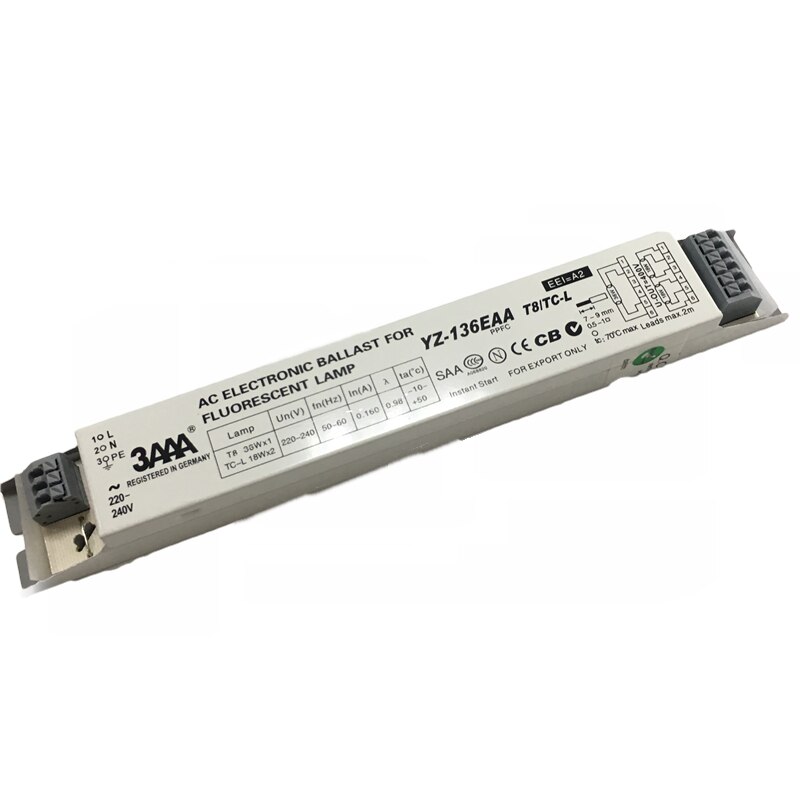 3 aaa värillinen valolaatikko elektroninen liitäntälaite 1*36w 40w 2*18w painokone yz -136 eaa  t8/ tc-l