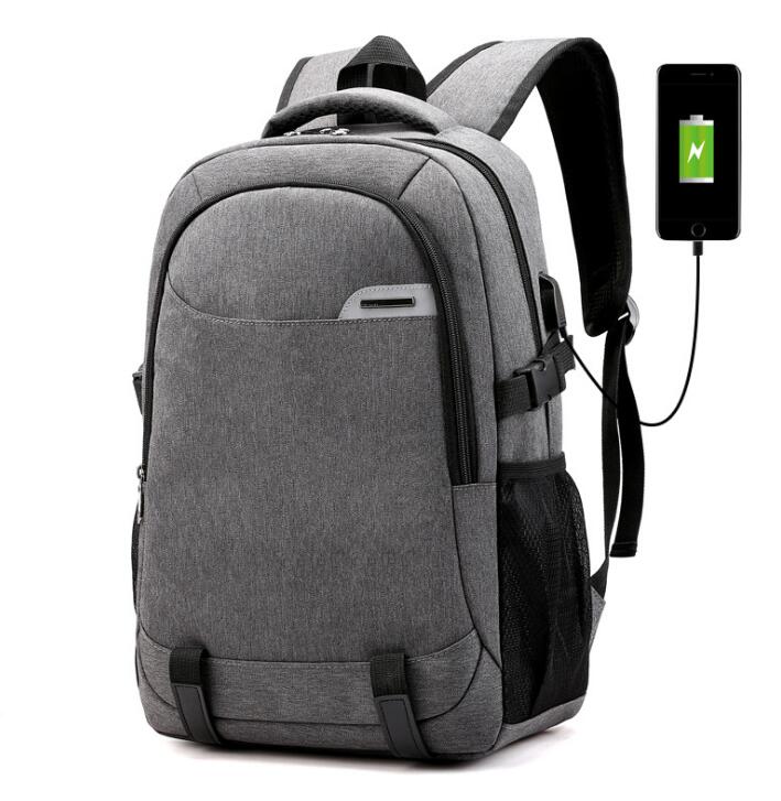 Chuwanglin mann laptop rucksack usb lade rucksäcke casual stil taschen große männliche business reisetasche rucksack H8009: Grau