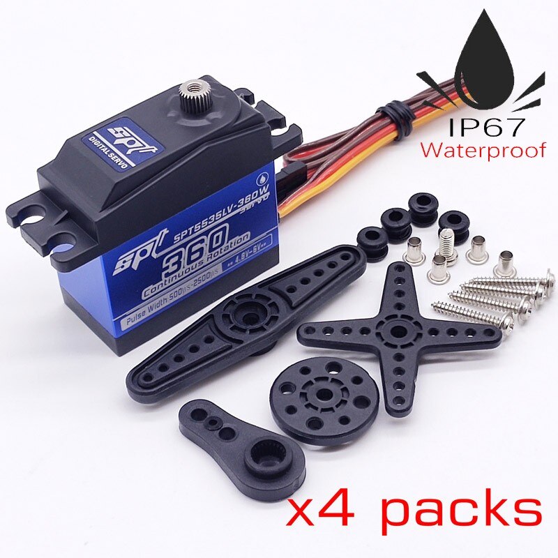 SPT5525LV-360 25kg SPT5535LV-360 35kg full metal gears standard digital servo 360 continuous rotation rotary RC Crawler capstan