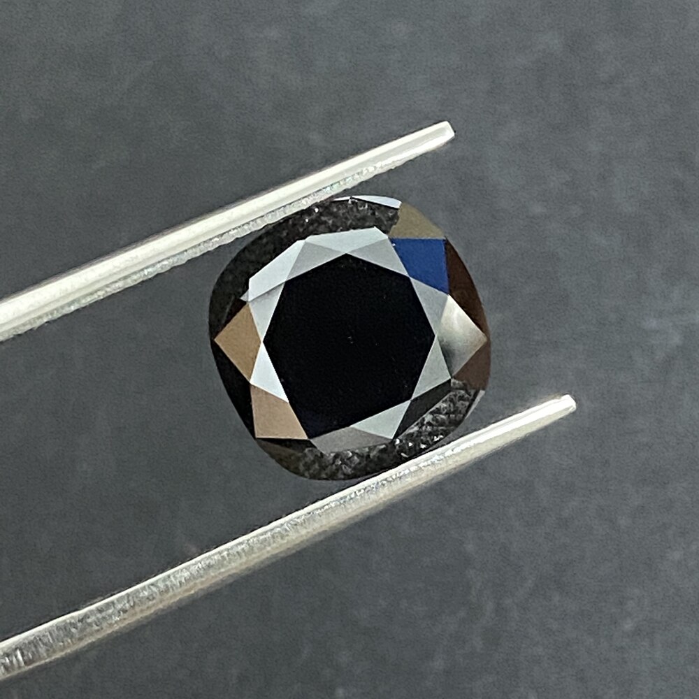 5X5Mm Vvs Lab Grown Black Moissanite Edelsteen Kussen Cut Gra Certificaat Losse Diamant Steen