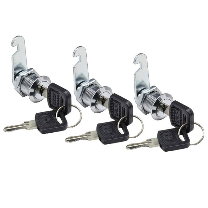 3 Pack Cam Lock Mailbox Lock for Cabinet Letter Box Locker Drawer Door Cupboard