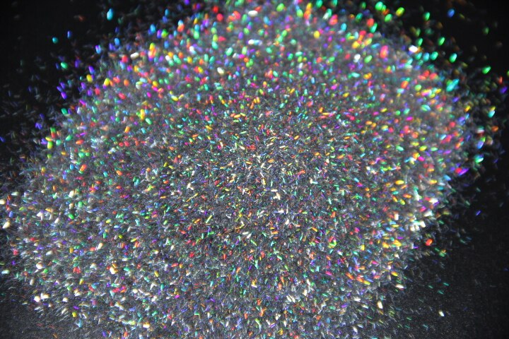 Holo barre argent paillettes rayures paillettes