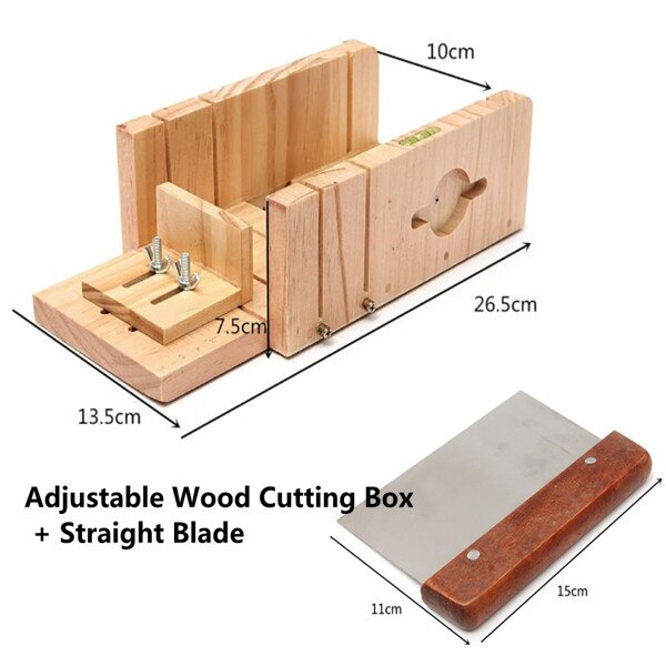 3in1 Manual Soap Kits Adjustable Cutting Loaf Soap Cutters Pine Rectangle Slicer with Stainless Steel Blade Soap Making Supplies: Type A