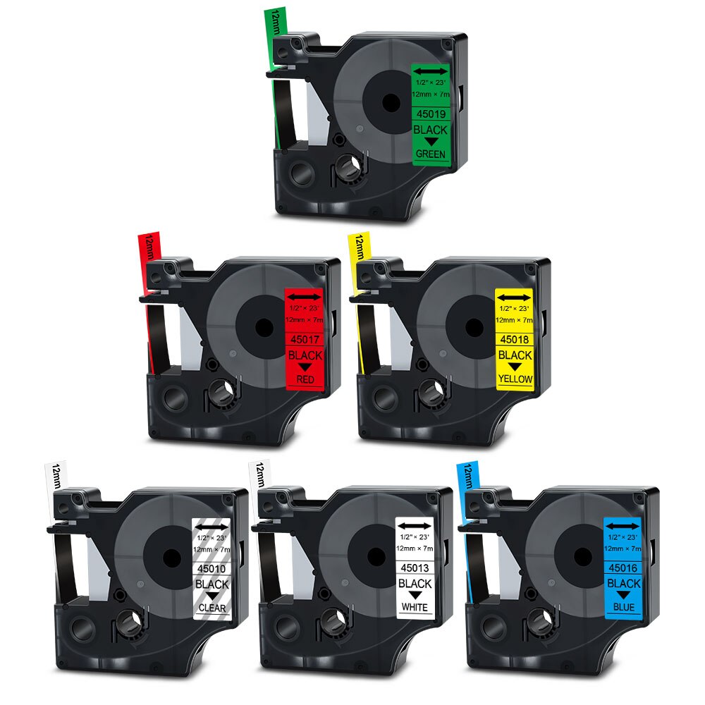 LM160 Dymo Labelmanager 160 Label Maker Etikettering Machine Draadloze Draagbare Hand Held Lprinter Compatibel Voor Dymo D1 45013 Label: 6 Color Label