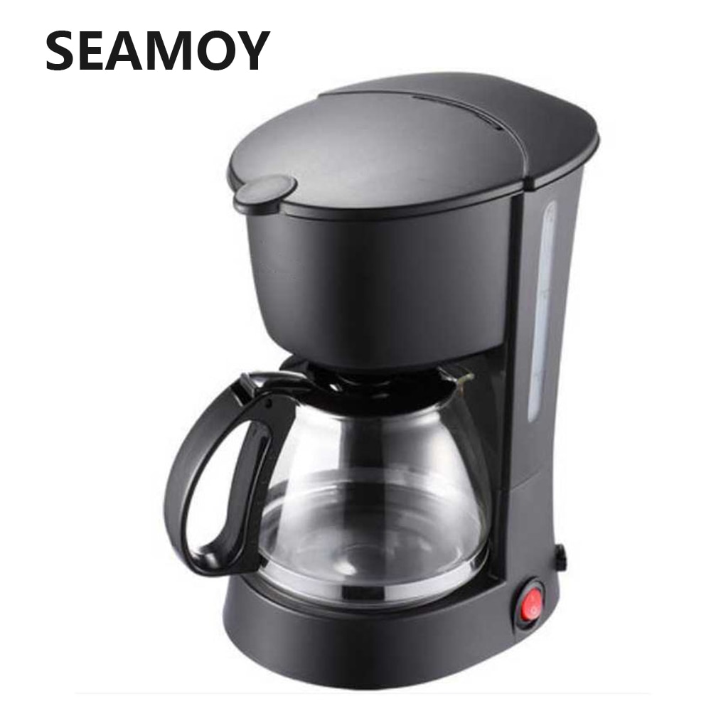 Seamoy Americano Drip Coffee Maker Machine 220V 550W Electric Black Hourglass Make Cafe Tea 600ML Multifunctional Coffee Machine