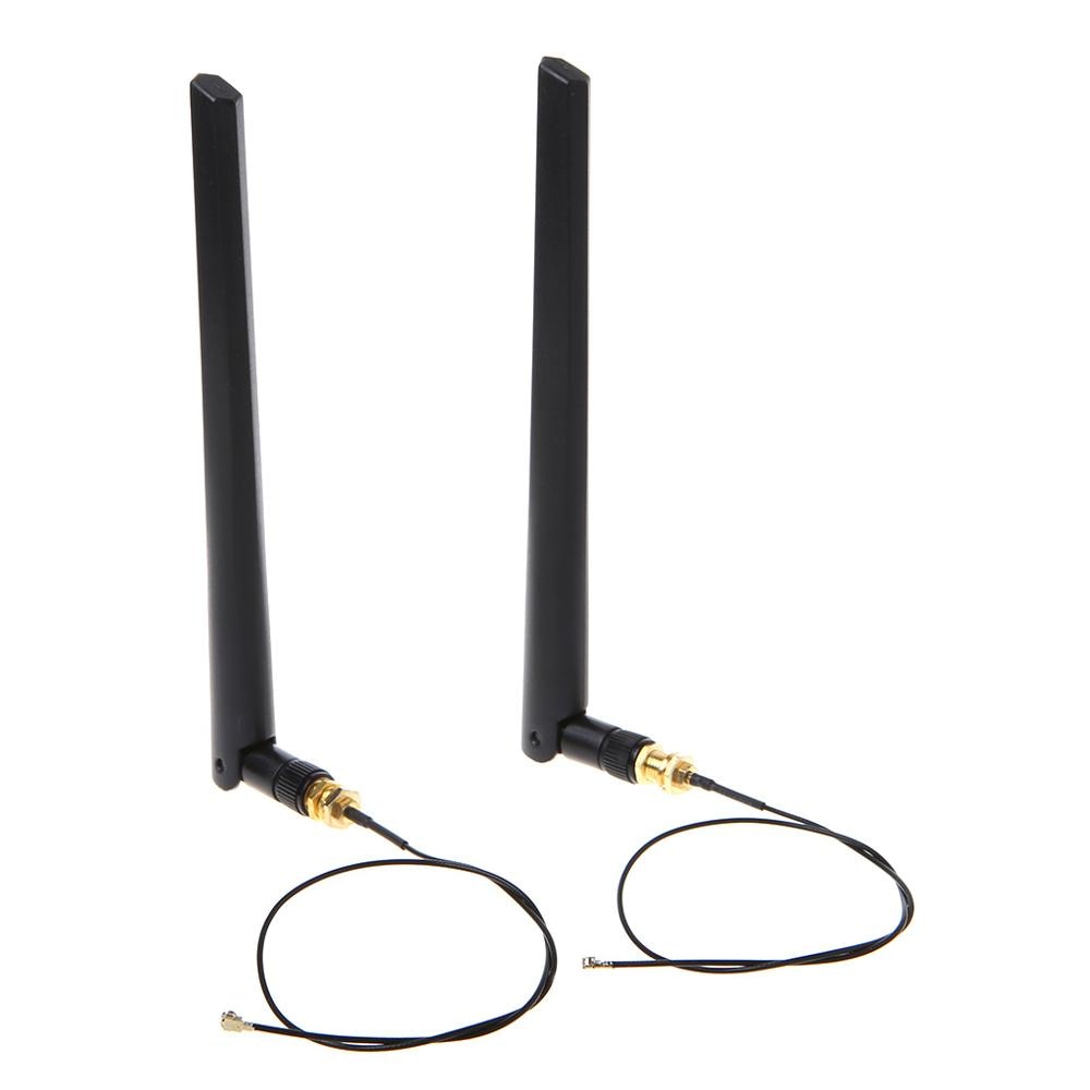 2x 6dBi 2.4GHz 5GHz dwuzakresowy router wi-fi karta sieciowa RP-SMA antena 2 x U.fl IPEX kabel N8S5