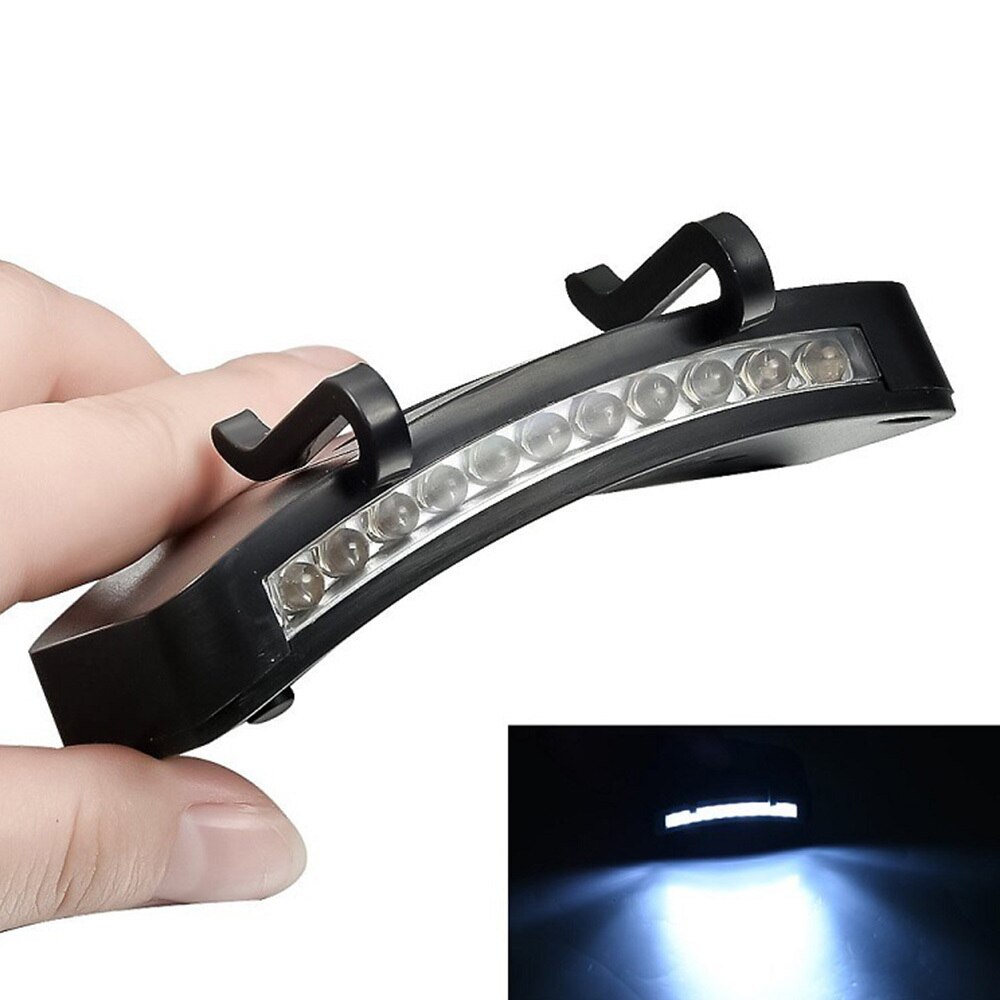 Bright 11 LED Cap Light Headlight HeadLamp Flashlight Clip on Light Fishing