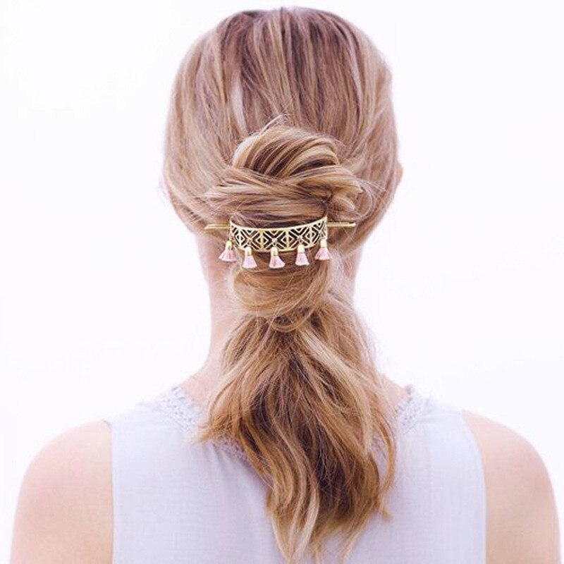 Böhmen Feder Brötchen Für Frauen Haar Zubehör Haar Stock Silbrig Hochzeit Haar Stifte Weibliche Jahrgang Schmuck Brötchen Frikadelle Kopf