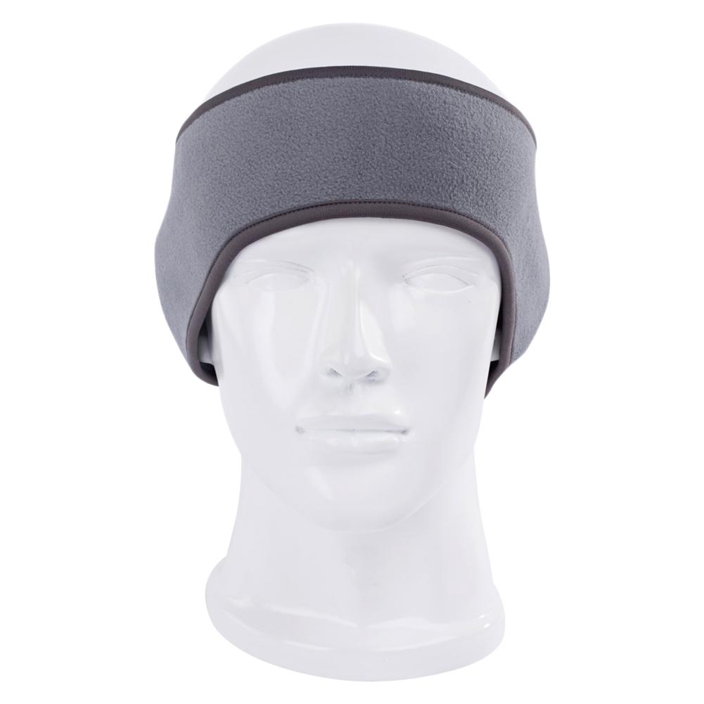 Banda de cinta para el pelo deportiva para hombre, banda para la cabeza de abrigo, orejeras de oreja de protección, a prueba de viento para correr, trotar al aire libre: Light Grey