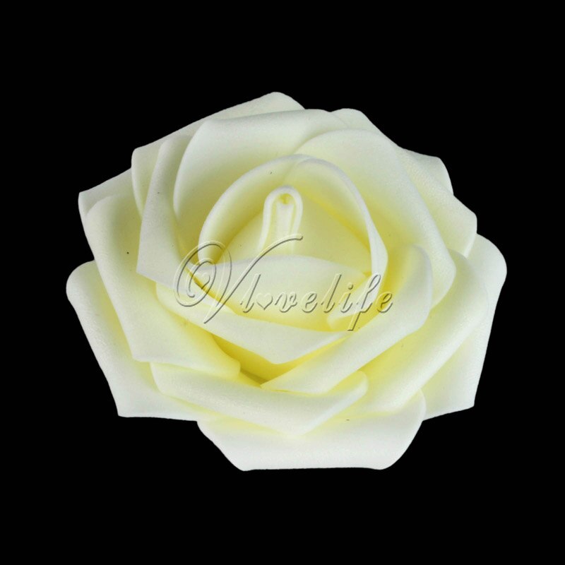 100 Stuks Pe Foam Rose Bloem Hoofd 7Cm Kunstmatige Rose Bloemen Boeket Handgemaakte Bruiloft Woondecoratie Feestelijke & Party plakboek: ivory